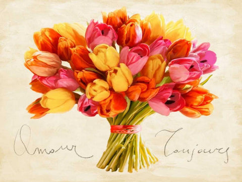 Amour toujours Black Ornate Wood Framed Art Print with Double Matting by Ratsenskiy, Vadim