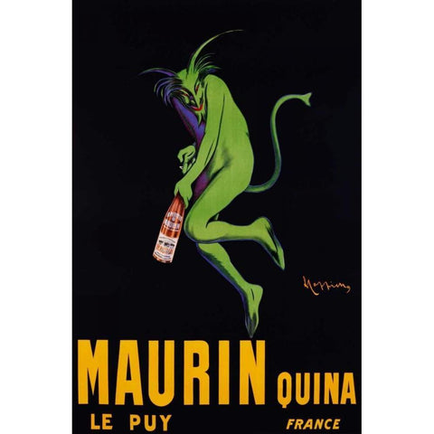 Maurin Quina ca. 1906 Black Modern Wood Framed Art Print by Cappiello, Leonetto