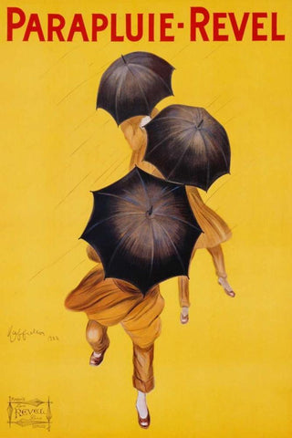 Parapluie-Revel 1922 White Modern Wood Framed Art Print with Double Matting by Cappiello, Leonetto