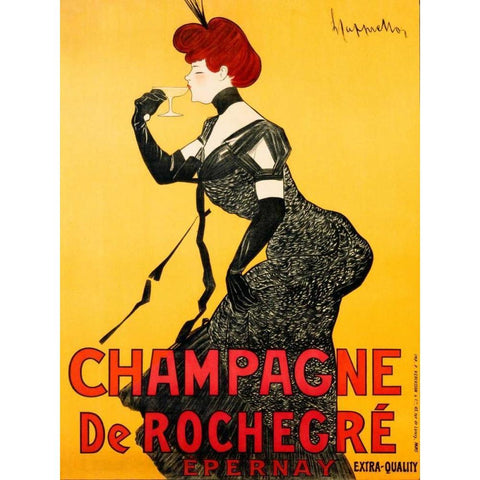 Champagne de Rochegre ca. 1902 White Modern Wood Framed Art Print by Cappiello, Leonetto