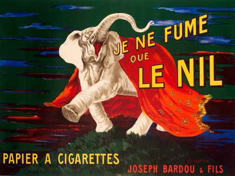 Je ne fume que Le Nil 1912 White Modern Wood Framed Art Print with Double Matting by Cappiello, Leonetto