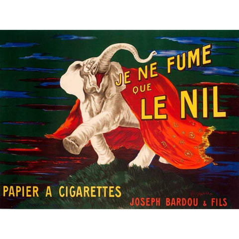 Je ne fume que Le Nil 1912 Black Modern Wood Framed Art Print with Double Matting by Cappiello, Leonetto