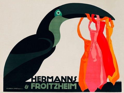 Hermanns and Froitzheim White Modern Wood Framed Art Print with Double Matting by Klinger, Julius