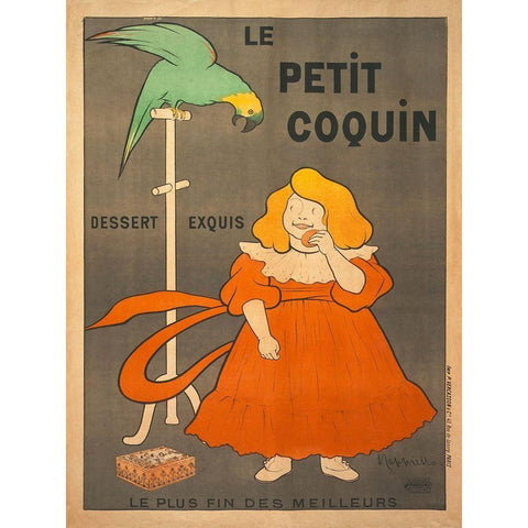 Le Petit Coquin-dessert exquis Gold Ornate Wood Framed Art Print with Double Matting by Cappiello, Leonetto