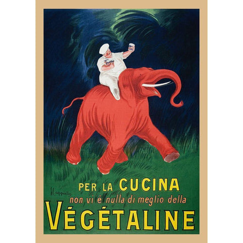 Vegetaline White Modern Wood Framed Art Print by Cappiello, Leonetto