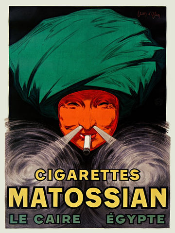 Cigarettes Matossian White Modern Wood Framed Art Print with Double Matting by Dylen, Jean