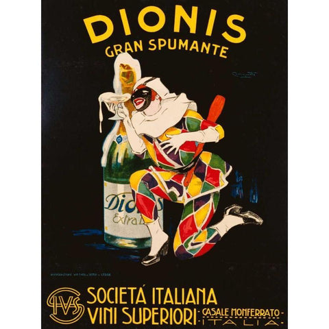 Dionis 1928 Gold Ornate Wood Framed Art Print with Double Matting by Codognato, Plinio