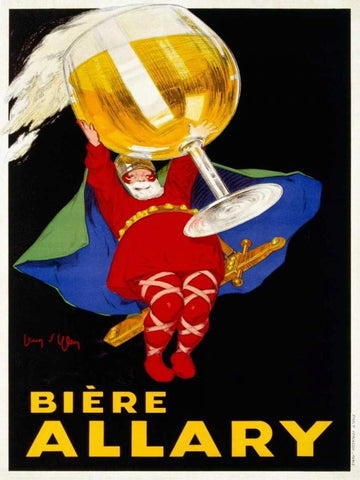 Biere Allary 1928 White Modern Wood Framed Art Print with Double Matting by DYlen, Jean