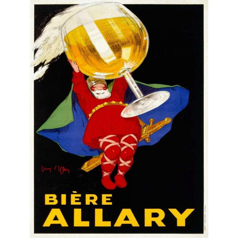 Biere Allary 1928 White Modern Wood Framed Art Print by DYlen, Jean