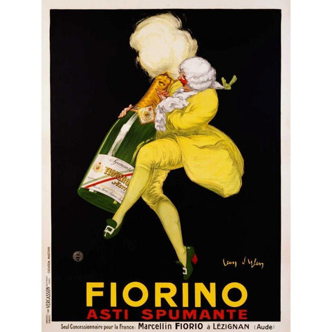 Fiorino Asti Spumante 1922 White Modern Wood Framed Art Print by DYlen, Jean