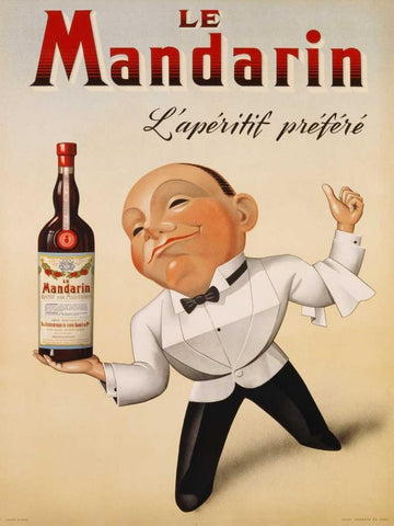 Le Mandarin Lâ€™Aperitif Prefere 1932 White Modern Wood Framed Art Print with Double Matting by Anonymous