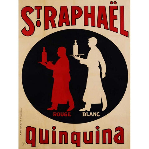 St. Raphael Quinquina 1925 Gold Ornate Wood Framed Art Print with Double Matting by Anonymous