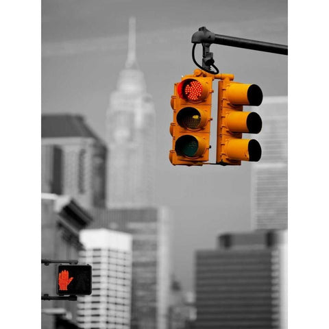 Crossroads New York Black Modern Wood Framed Art Print by Ratsenskiy, Vadim