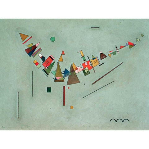 Improvisation White Modern Wood Framed Art Print by Kandinsky, Wassily