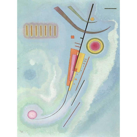 Untitled White Modern Wood Framed Art Print by Kandinsky, Wassily