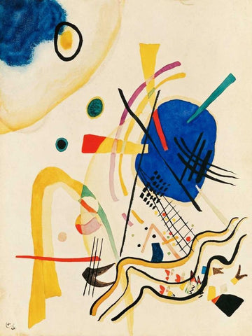 Untitled Black Ornate Wood Framed Art Print with Double Matting by Kandinsky, Wassily