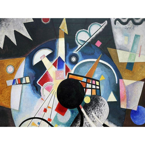 A Center (detail) Black Modern Wood Framed Art Print with Double Matting by Wassily, Kandinsky