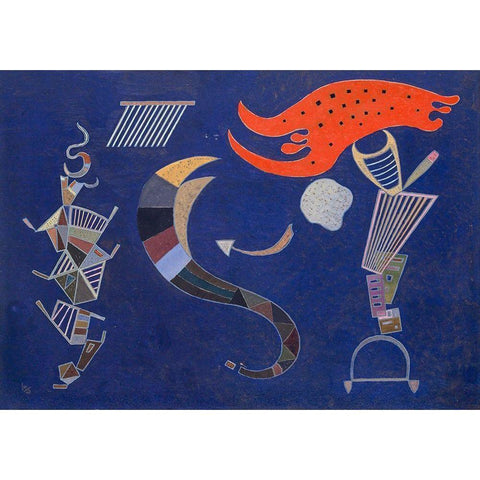 La_flÃ¨che- 1943 (Februar) Gold Ornate Wood Framed Art Print with Double Matting by Kandinsky, Wassily