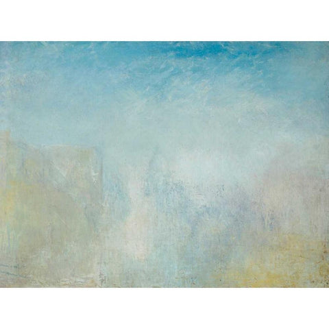 Venice with the Salute Black Modern Wood Framed Art Print with Double Matting by Turner, William