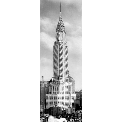 Chrysler Building, NYC White Modern Wood Framed Art Print by Anonymous
