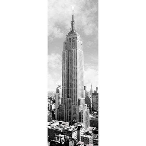 Empire State Building, NYC Black Modern Wood Framed Art Print with Double Matting by Anonymous