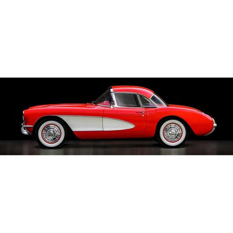 Corvette Chevrolet White Modern Wood Framed Art Print by Gasoline Images