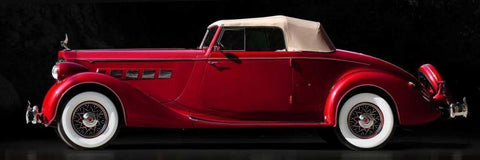 Packard Super Eight Coupe Roadster White Modern Wood Framed Art Print with Double Matting by Gasoline Images