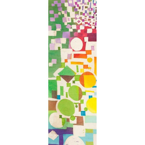 Multicolor Pattern II White Modern Wood Framed Art Print by Bacci, Leonardo