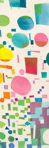 Multicolor Pattern IV White Modern Wood Framed Art Print with Double Matting by Bacci, Leonardo