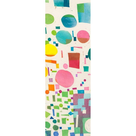 Multicolor Pattern IV Black Modern Wood Framed Art Print with Double Matting by Bacci, Leonardo