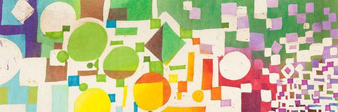 Multicolor Pattern VI White Modern Wood Framed Art Print with Double Matting by Bacci, Leonardo