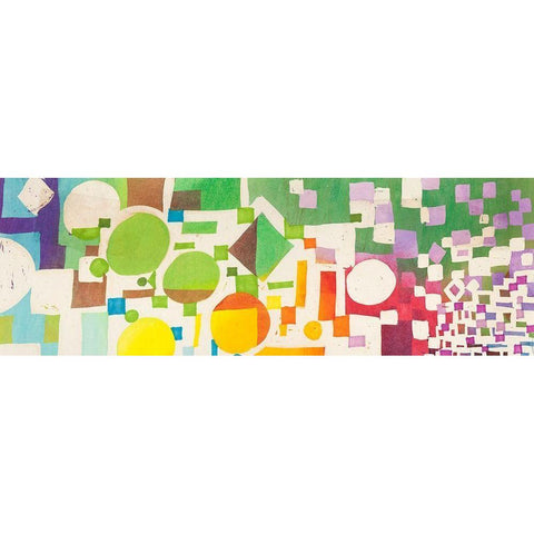 Multicolor Pattern VI Gold Ornate Wood Framed Art Print with Double Matting by Bacci, Leonardo