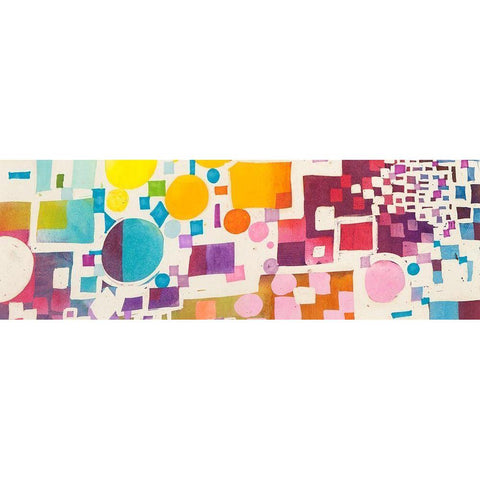 Multicolor Pattern VII Black Modern Wood Framed Art Print by Bacci, Leonardo