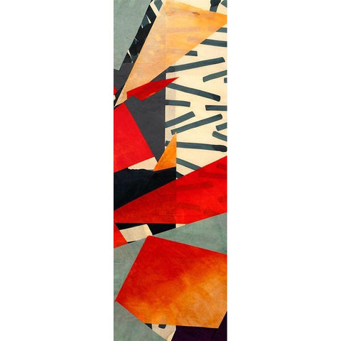 BeBop Panel II Black Modern Wood Framed Art Print with Double Matting by Bacci, Leonardo