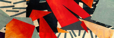 Memphis Blues (detail) White Modern Wood Framed Art Print with Double Matting by Bacci, Leonardo