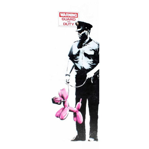 Los Angeles (graffiti attributed to Banksy) White Modern Wood Framed Art Print by Anonymous (attributed to Banksy)