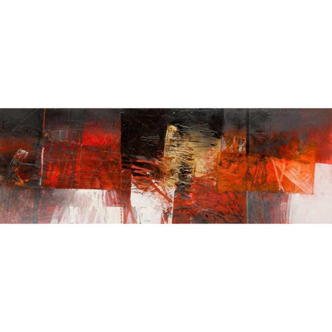 Equilibri in rosso White Modern Wood Framed Art Print by Censini