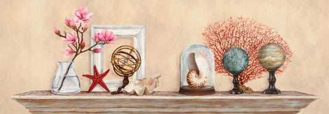 Memoires de voyage White Modern Wood Framed Art Print with Double Matting by Dellal, Remy