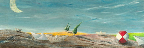 Rotolando verso Sud Black Ornate Wood Framed Art Print with Double Matting by Larotonda, Donato