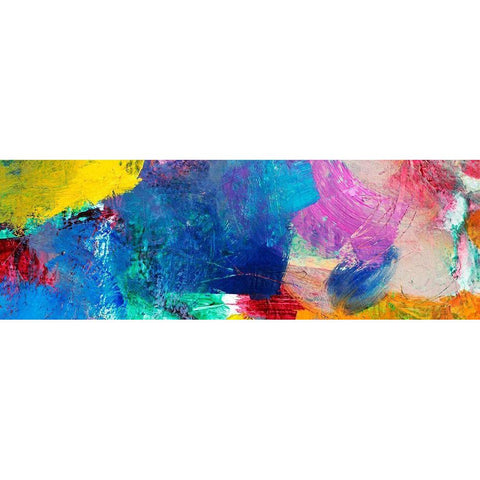 Painted Thought I  Black Modern Wood Framed Art Print with Double Matting by Dansop