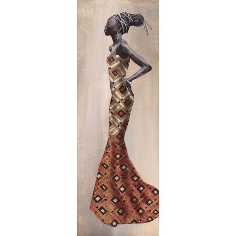 Princesse d Afrique White Modern Wood Framed Art Print by Duval, Sonya