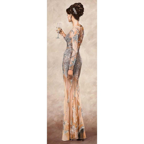 Grand Soiree II Black Modern Wood Framed Art Print with Double Matting by Duval, Sonya