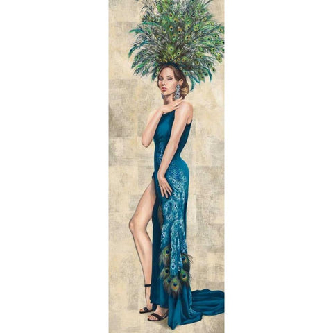 Deco Princess I Black Modern Wood Framed Art Print with Double Matting by Duval, Sonya