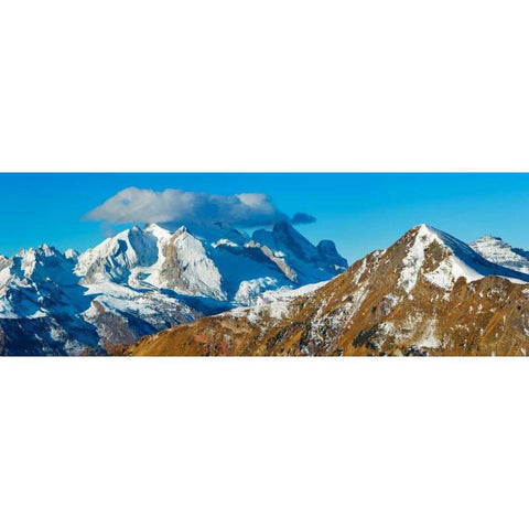 Marmolada, Italy White Modern Wood Framed Art Print by Krahmer, Frank