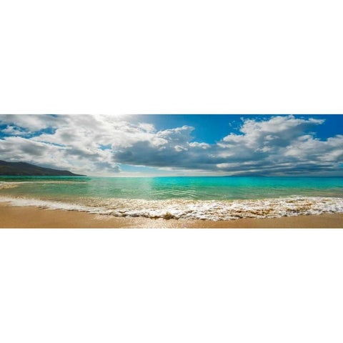 Baie Beau Vallon, Mahe, Seychelles Black Modern Wood Framed Art Print by Krahmer, Frank