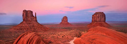 Mittens in Monument Valley, Arizona Black Ornate Wood Framed Art Print with Double Matting by Krahmer, Frank