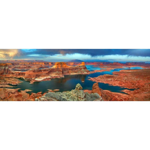 Alstrom Point at Lake Powell, Utah, USA Gold Ornate Wood Framed Art Print with Double Matting by Krahmer, Frank