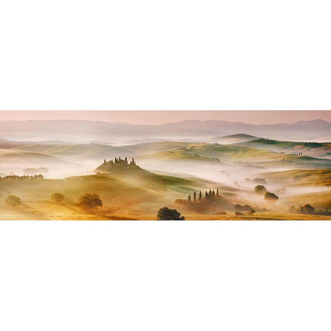 Val dOrcia panorama- Siena- Tuscany Black Modern Wood Framed Art Print by Krahmer, Frank