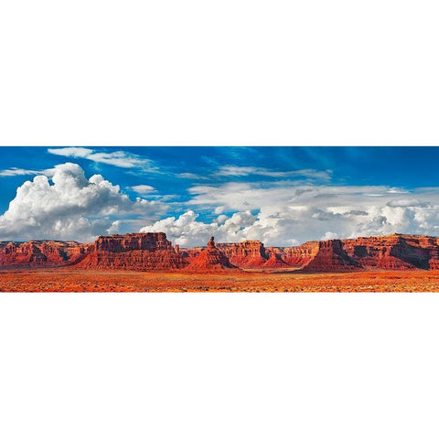 Valley Of The Gods- Utah- USA White Modern Wood Framed Art Print by Krahmer, Frank