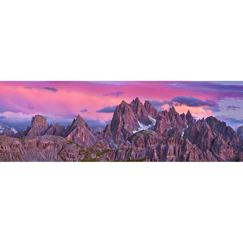 Cadini di Misurina- Dolomites White Modern Wood Framed Art Print by Krahmer, Frank